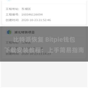 比特派恢复 Bitpie钱包下载安装教程：上手简易指南