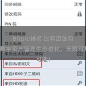 Bitpie排名 比特派钱包：数字资产管理生态进化，无限可能！