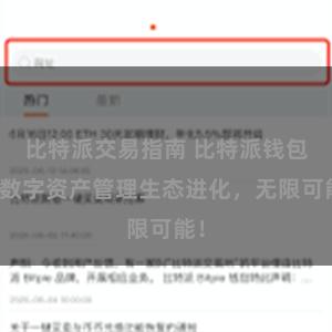 比特派交易指南 比特派钱包：数字资产管理生态进化，无限可能！