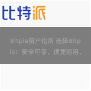 Bitpie用户指南 选择Bitpie：安全可靠，便捷易用。