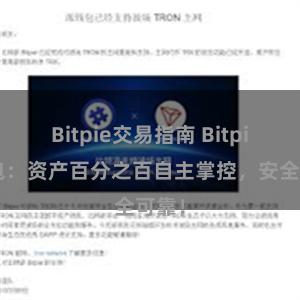 Bitpie交易指南 Bitpie钱包：资产百分之百自主掌控，安全可靠！