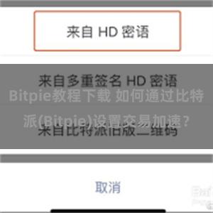 Bitpie教程下载 如何通过比特派(Bitpie)设置交易加速？