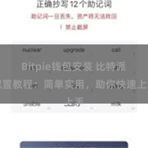 Bitpie钱包安装 比特派配置教程：简单实用，助你快速上手
