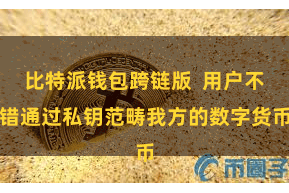 比特派钱包跨链版  用户不错通过私钥范畴我方的数字货币