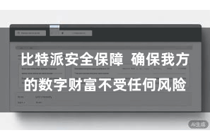 比特派安全保障  确保我方的数字财富不受任何风险