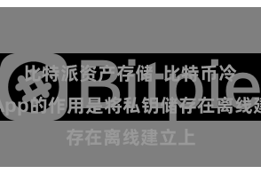 比特派资产存储  比特币冷钱包App的作用是将私钥储存在离线建立上